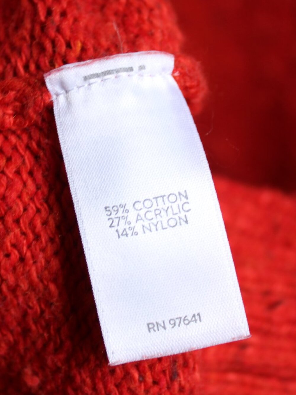 J. Jill Red Cotton Blend Oversized Tunic Knit Turtleneck Sweater Size Small - Picture 6 of 6